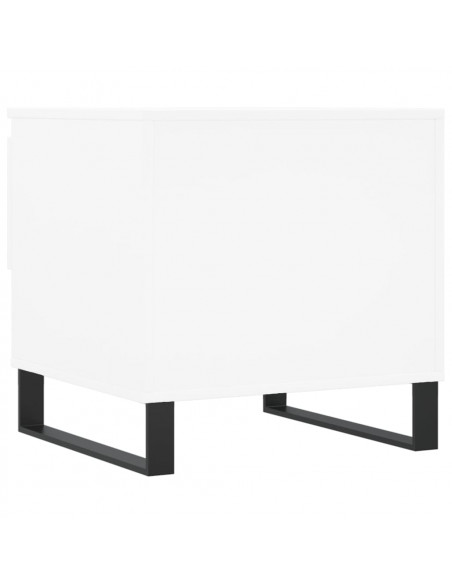 Tavolino da Salotto Bianco 50x46x50 cm in Legno Multistrato