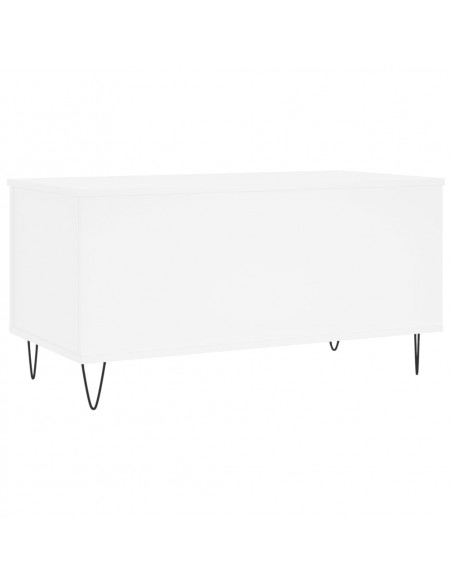 Tavolino da Salotto Bianco 90x44,5x45 cm in Legno Multistrato