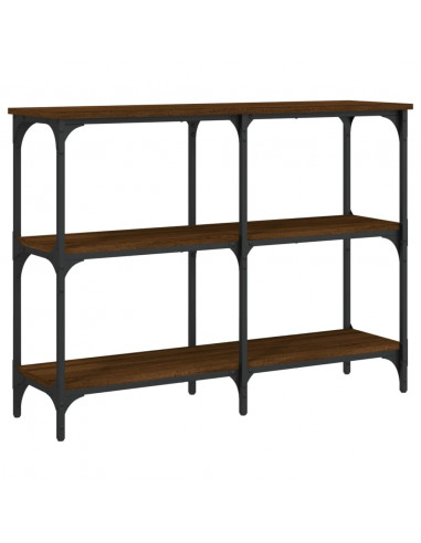 Tavolino Consolle Rovere Marrone 100x29x75 cm Legno Multistrato