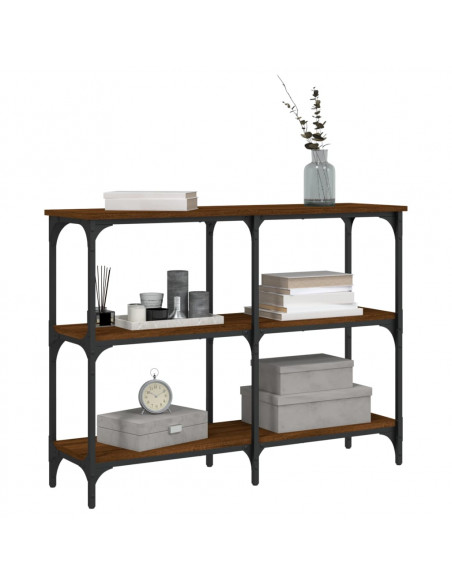 Tavolino Consolle Rovere Marrone 100x29x75 cm Legno Multistrato