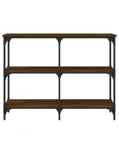 Tavolino Consolle Rovere Marrone 100x29x75 cm Legno Multistrato