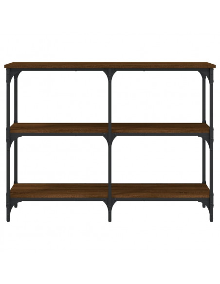 Tavolino Consolle Rovere Marrone 100x29x75 cm Legno Multistrato