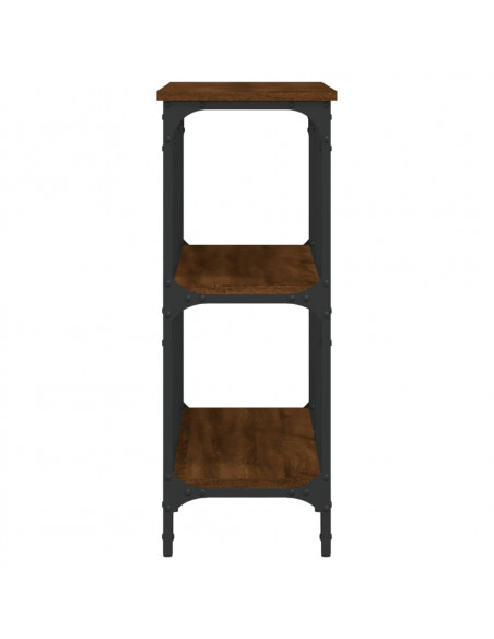 Tavolino Consolle Rovere Marrone 100x29x75 cm Legno Multistrato