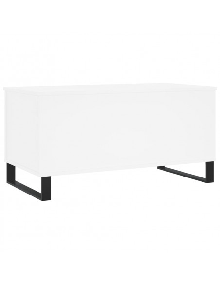 Tavolino da Salotto Bianco 90x44,5x45 cm in Legno Multistrato