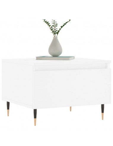 Tavolino da Salotto Bianco 50x46x35 cm in Legno Multistrato