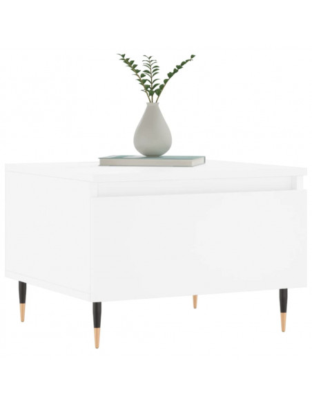 Tavolino da Salotto Bianco 50x46x35 cm in Legno Multistrato