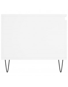 Tavolino da Salotto Bianco 100x50x45 cm in Legno Multistrato 2