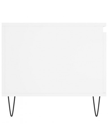 Tavolino da Salotto Bianco 100x50x45 cm in Legno Multistrato