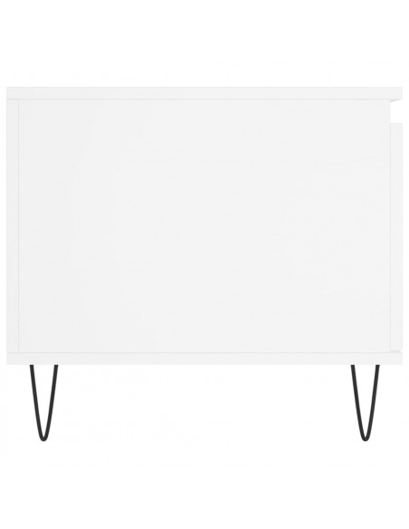 Tavolino da Salotto Bianco 100x50x45 cm in Legno Multistrato