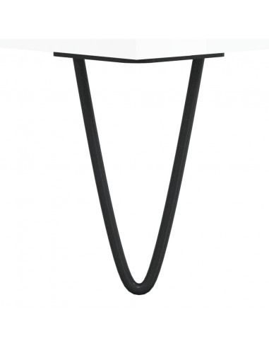 Tavolino da Salotto Bianco Lucido 100x50x45cm Legno Multistrato