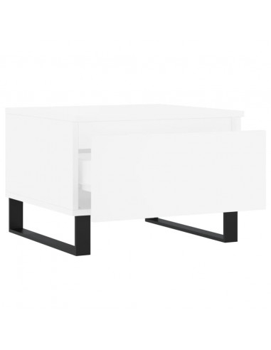 Tavolini da Salotto 2pz Bianchi 50x46x35cm in Legno Multistrato