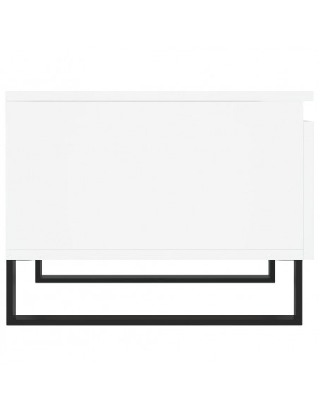 Tavolini da Salotto 2pz Bianchi 50x46x35cm in Legno Multistrato
