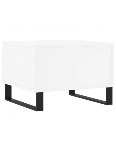 Tavolini da Salotto 2pz Bianchi 50x46x35cm in Legno Multistrato