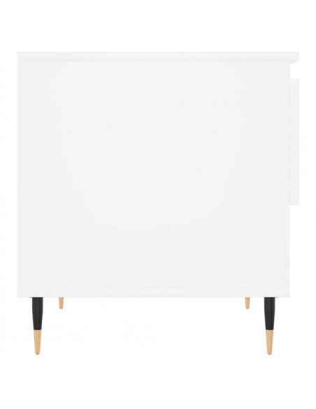 Tavolino da Salotto Bianco 50x46x50 cm in Legno Multistrato