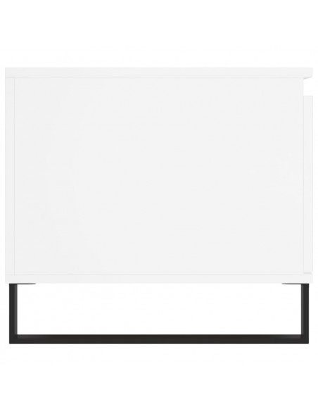 Tavolino da Salotto Bianco 100x50x45 cm in Legno Multistrato