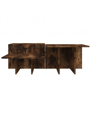 Tavolini da Salotto 2 pz Rovere Fumo in Legno Multistrato