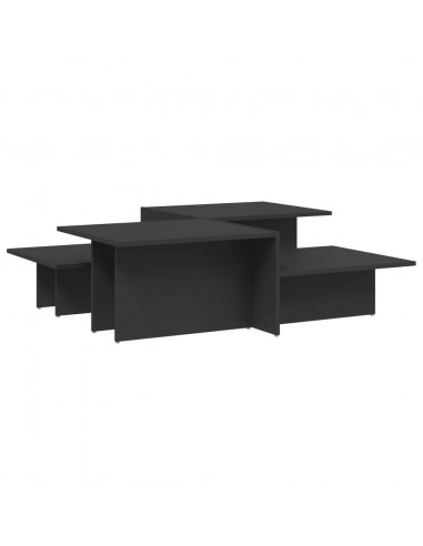 Tavolini da Salotto 2 pz Grigi in Legno Multistrato