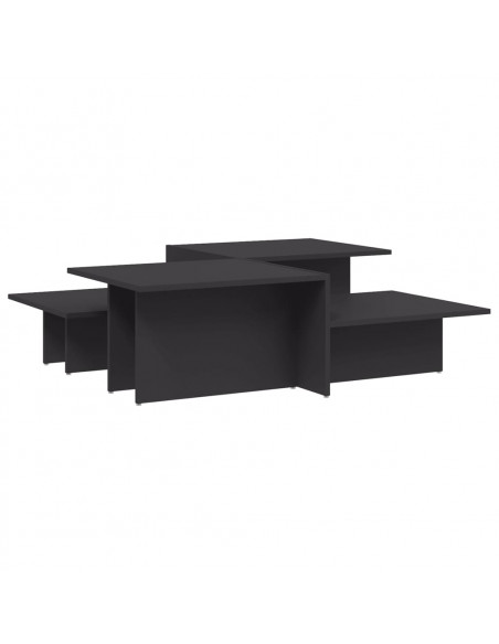 Tavolini da Salotto 2 pz Grigi in Legno Multistrato