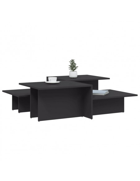 Tavolini da Salotto 2 pz Grigi in Legno Multistrato