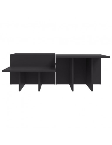 Tavolini da Salotto 2 pz Grigi in Legno Multistrato