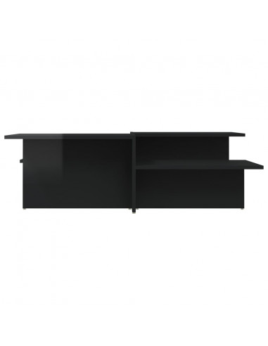 Tavolini da Salotto 2 pz Nero Lucido in Legno Multistrato