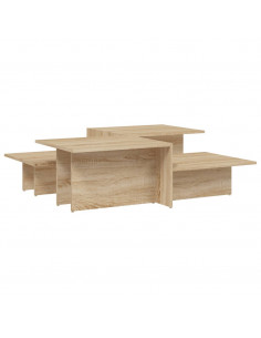 Tavolini da Salotto 2 pz Rovere Sonoma in Legno Multistrato 2