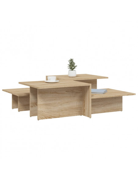 Tavolini da Salotto 2 pz Rovere Sonoma in Legno Multistrato