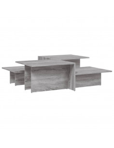 Tavolini da Salotto 2 pz Grigio Sonoma in Legno Multistrato 2