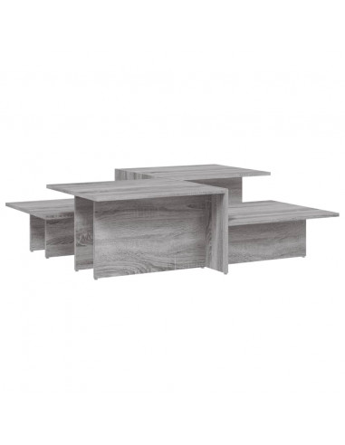 Tavolini da Salotto 2 pz Grigio Sonoma in Legno Multistrato