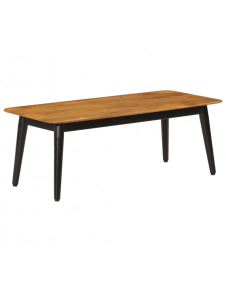 Tavolino da Salotto 110x50x40cm Legno Massello di Mango e Ferro