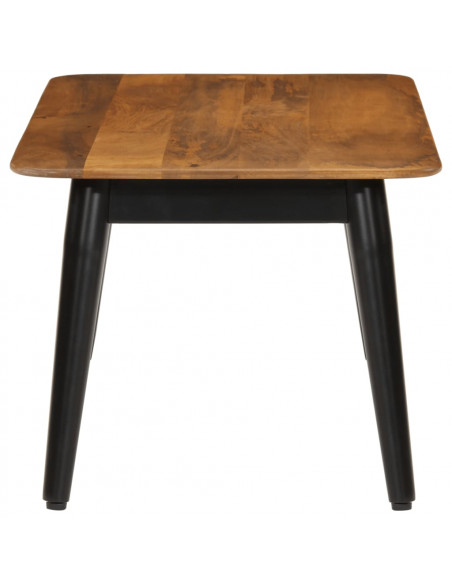 Tavolino da Salotto 110x50x40cm Legno Massello di Mango e Ferro