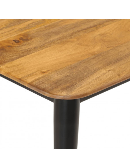 Tavolino da Salotto 110x50x40cm Legno Massello di Mango e Ferro
