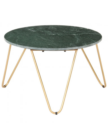 Tavolino da Caffè Verde 65x65x42 cm Pietra Vera Testura Marmo