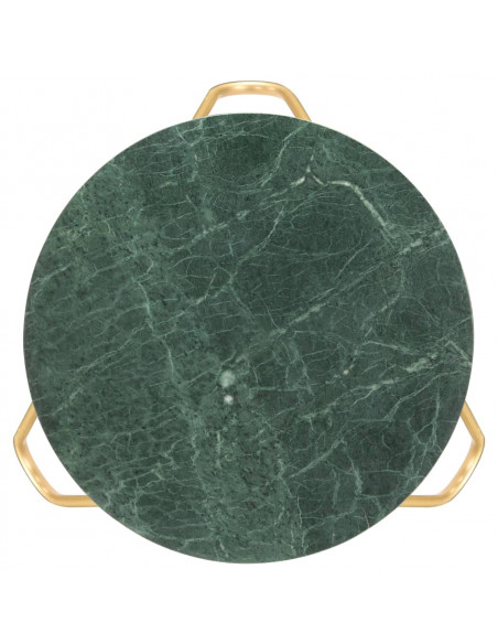 Tavolino da Caffè Verde 65x65x42 cm Pietra Vera Testura Marmo