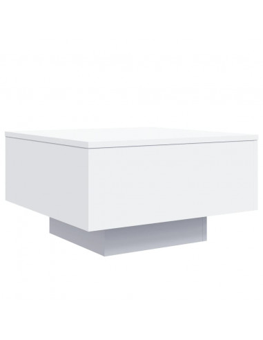 Tavolino da Salotto Bianco 55x55x31 cm in Legno Multistrato