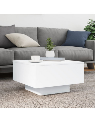 Tavolino da Salotto Bianco 55x55x31 cm in Legno Multistrato