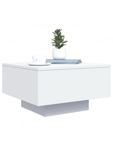 Tavolino da Salotto Bianco 55x55x31 cm in Legno Multistrato