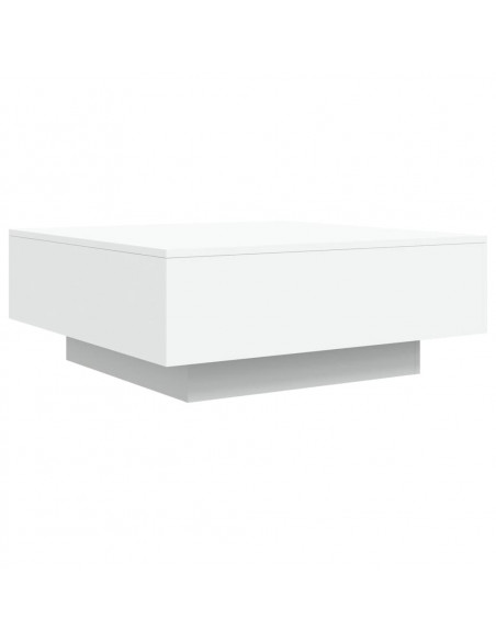 Tavolino da Salotto Bianco 80x80x31 cm in Legno Multistrato