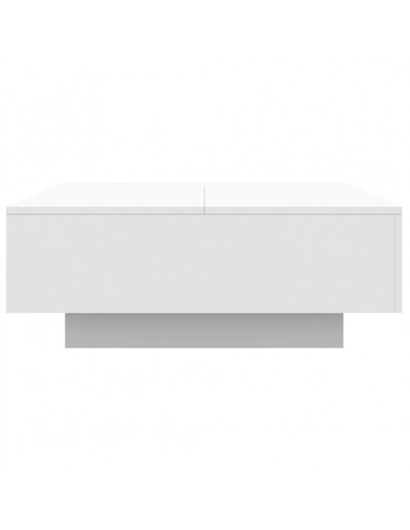 Tavolino da Salotto Bianco 80x80x31 cm in Legno Multistrato