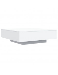 Tavolino da Salotto Bianco 100x100x31 cm in Legno Multistrato 2