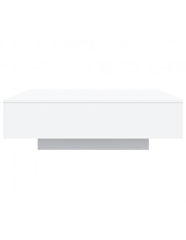 Tavolino da Salotto Bianco 100x100x31 cm in Legno Multistrato