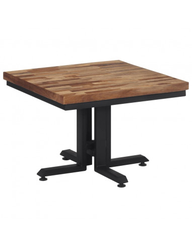 Tavolino da Salotto 55x55x40cm Massello Teak di Recupero