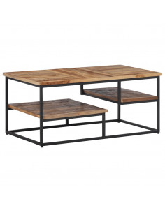 Tavolino da Salotto 90x50x39cm Massello Teak di Recupero 2