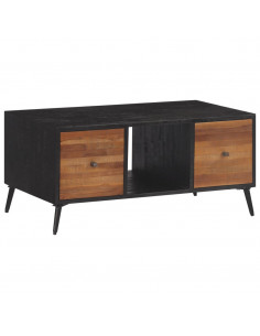 Tavolino da Salotto 90x50x41cm Massello Teak di Recupero 2