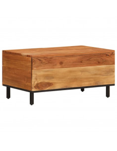 Tavolino da Salotto 80x50x40 cm Legno Massello di Acacia 2