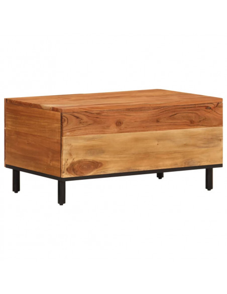 Tavolino da Salotto 80x50x40 cm Legno Massello di Acacia