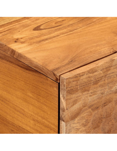 Tavolino da Salotto 80x50x40 cm Legno Massello di Acacia