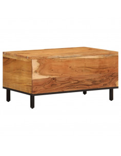 Tavolino da Salotto 80x50x40 cm Legno Massello di Acacia 2