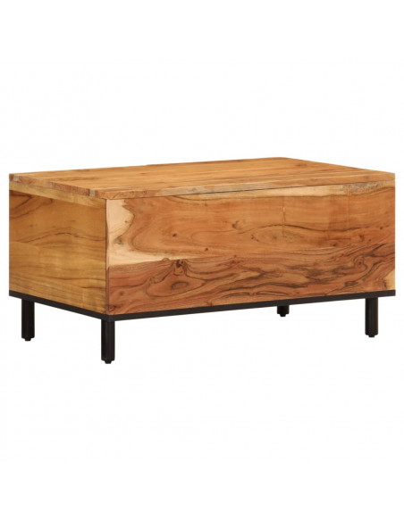 Tavolino da Salotto 80x50x40 cm Legno Massello di Acacia