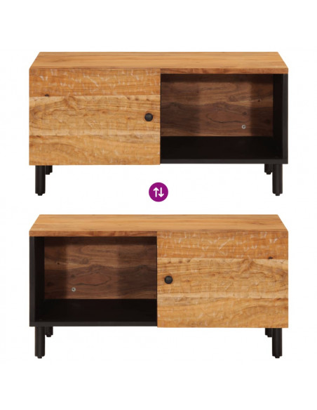 Tavolino da Salotto 80x50x40 cm Legno Massello di Acacia